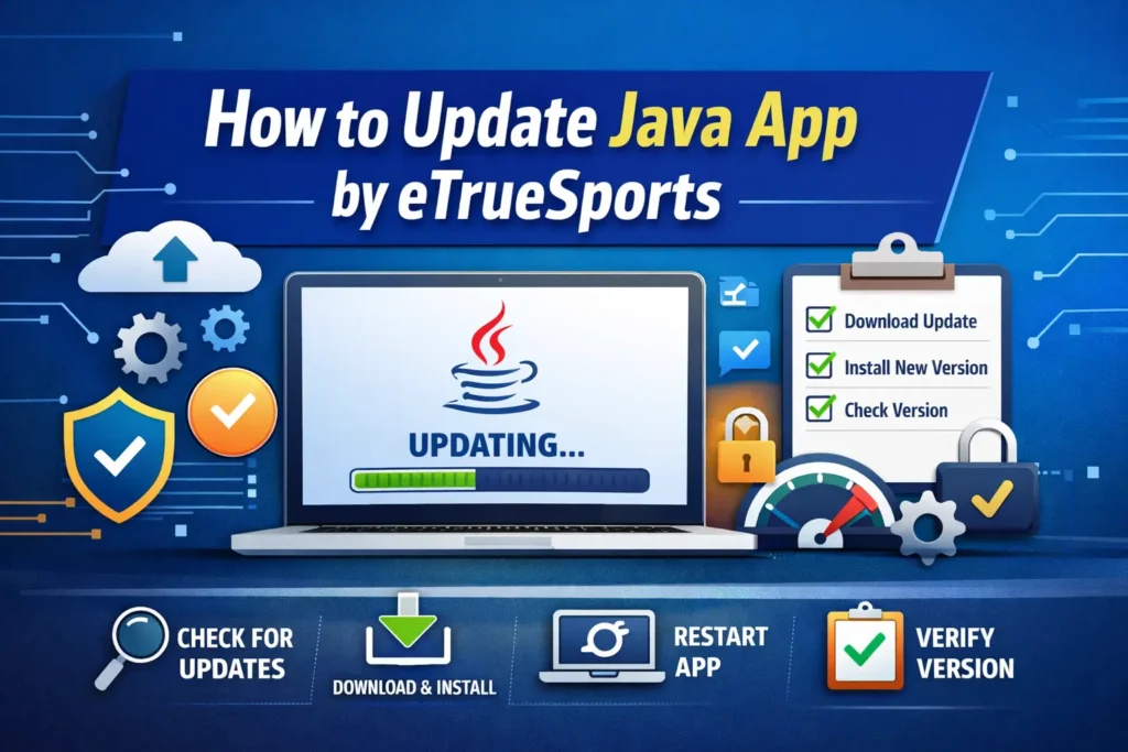 how to update java app by etruesports